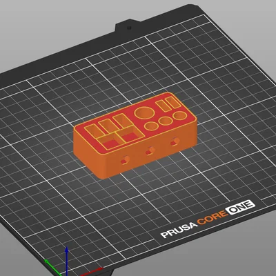 TheOptiForge Stealth Tech Hub (Gridfinity 2x1) - Khay tổ chức thiết bị thông minh