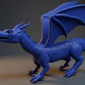 Mô hình rồng Dragone Blue - Thiết kế in 3D chi tiết và ấn tượng - Thumbnail 1
