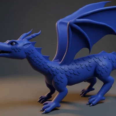 Mô hình rồng Dragone Blue - Thiết kế in 3D chi tiết và ấn tượng