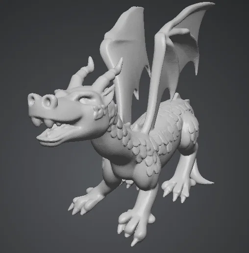 Mô hình rồng Dragone Blue - Thiết kế in 3D chi tiết và ấn tượng - Image 2