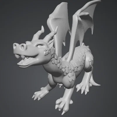 Mô hình rồng Dragone Blue - Thiết kế in 3D chi tiết và ấn tượng