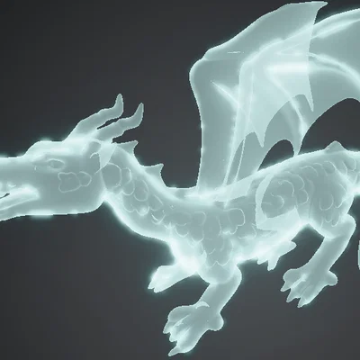 Mô hình rồng Dragone Blue - Thiết kế in 3D chi tiết và ấn tượng