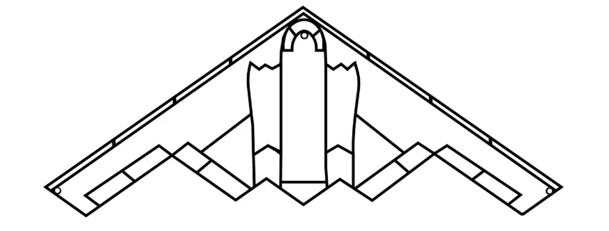 Mô hình trang trí treo tường máy bay ném bom B-2 Spirit (STL 3D) - Image 1