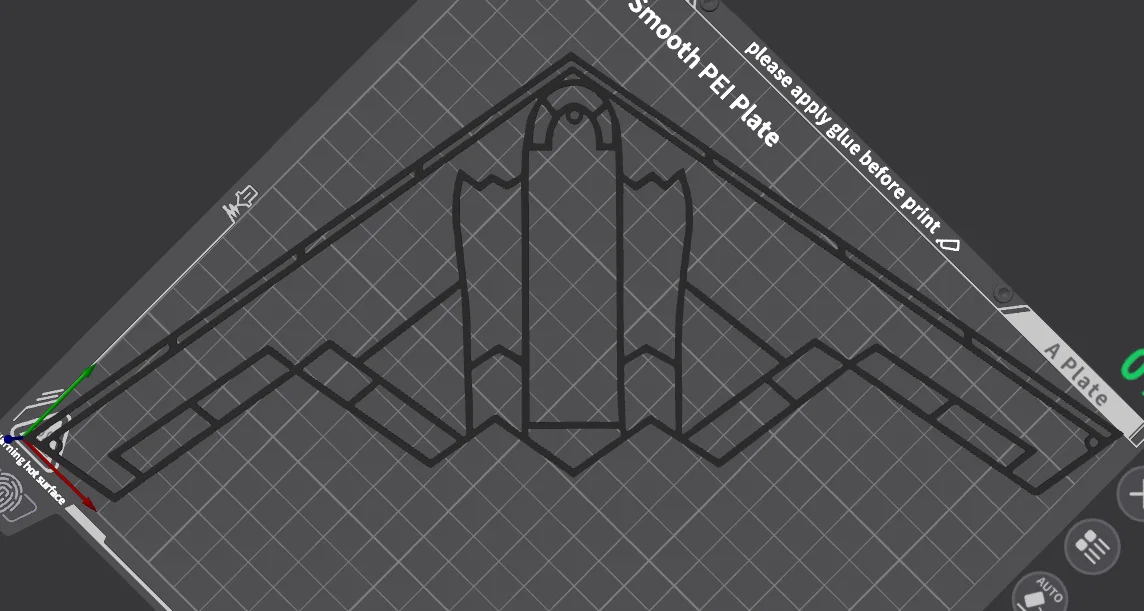 Mô hình trang trí treo tường máy bay ném bom B-2 Spirit (STL 3D) - Image 2