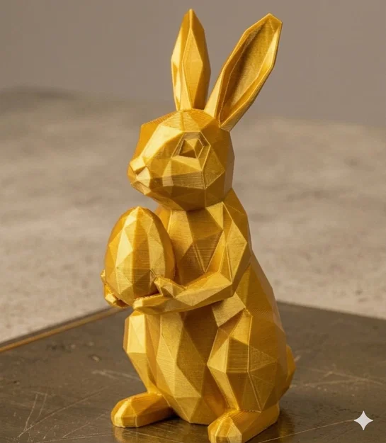 Mô hình chú thỏ Phục sinh Easter Bunny low-poly trang trí cực đẹp - Image 1