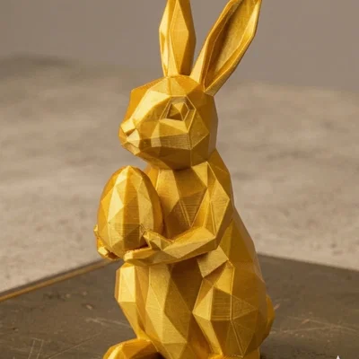 Mô hình chú thỏ Phục sinh Easter Bunny low-poly trang trí cực đẹp