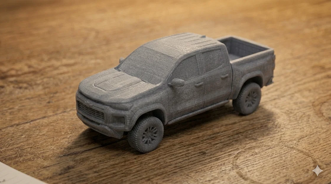 Mô hình xe bán tải Chevy Colorado 4 inch in 3D chi tiết - Image 1