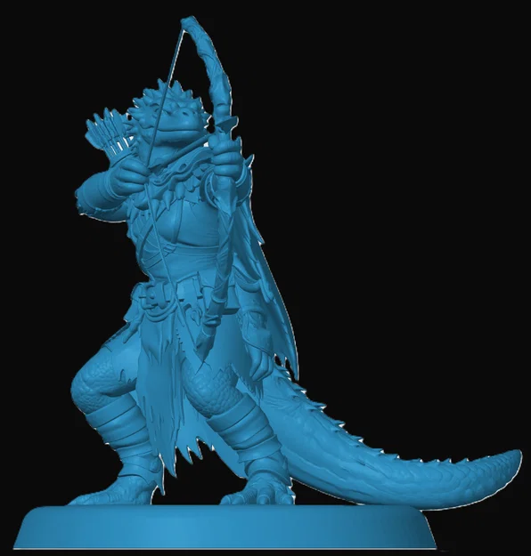 Mô hình Lizardfolk Ranger cho game nhập vai - Image 1