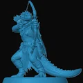Mô hình Lizardfolk Ranger cho game nhập vai - Thumbnail 1