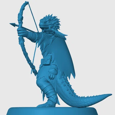 Mô hình Lizardfolk Ranger cho game nhập vai