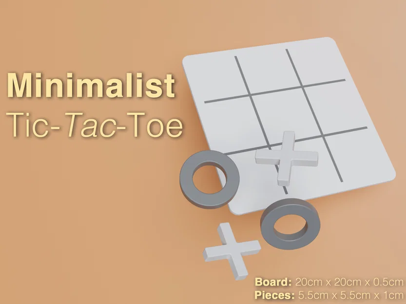 Bàn cờ caro Tic-Tac-Toe theo phong cách tối giản - Image 1