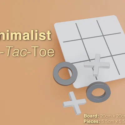 Bàn cờ caro Tic-Tac-Toe theo phong cách tối giản