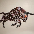 Geometric Bull - Thiết kế trang trí treo tường độc đáo - Thumbnail 1