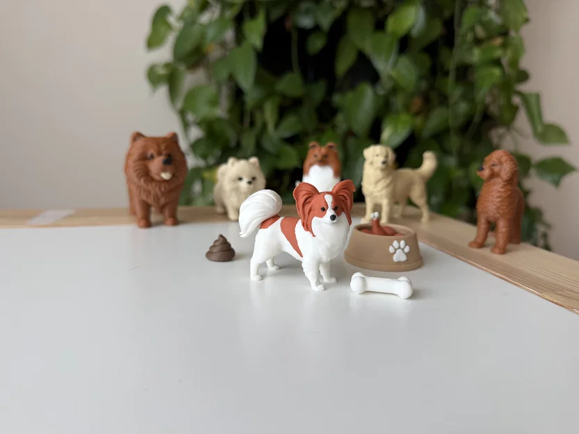 Mô hình chú chó Papillon dễ thương - Image 1