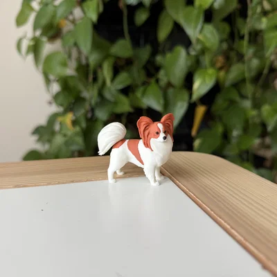 Mô hình chú chó Papillon dễ thương