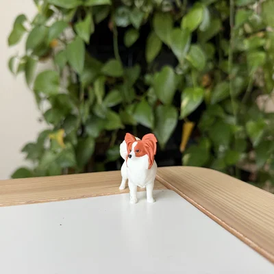 Mô hình chú chó Papillon dễ thương