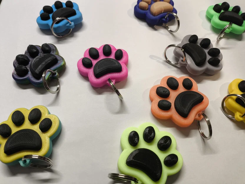 Móc khóa chân mèo 3D đáng yêu - Đồ chơi chống stress siêu cấp - Image 3