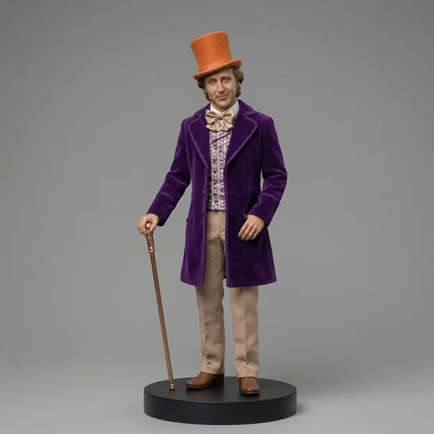 Mô hình 3D Willy Wonka - Gene Wilder (1971) tinh xảo để sưu tầm - Image 1