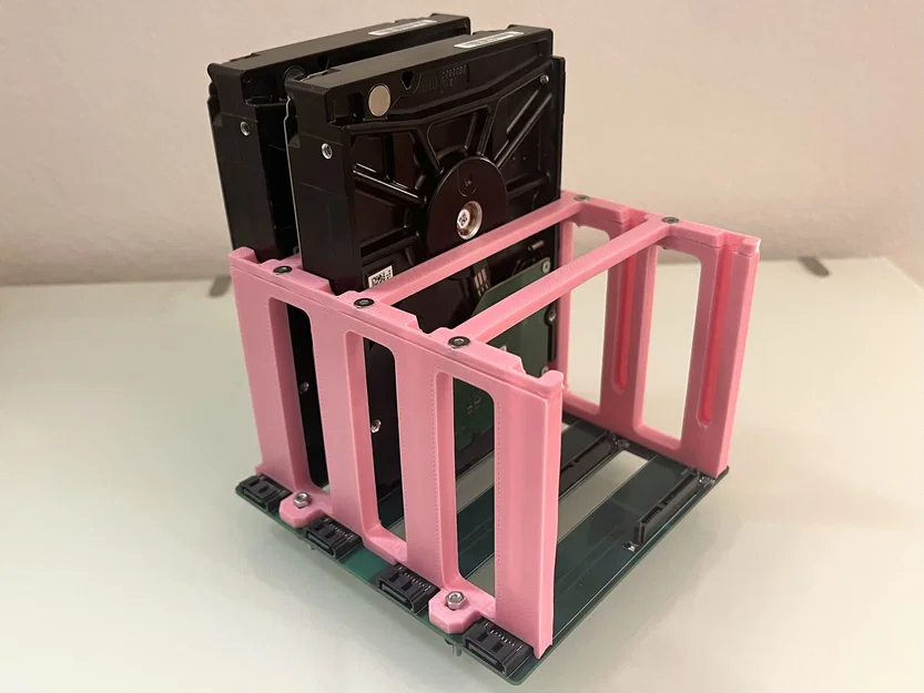 Khung Gắn Ổ Cứng Không Cần Dụng Cụ - Dùng Cho 4x HDD (SATA Backplane) - Image 1