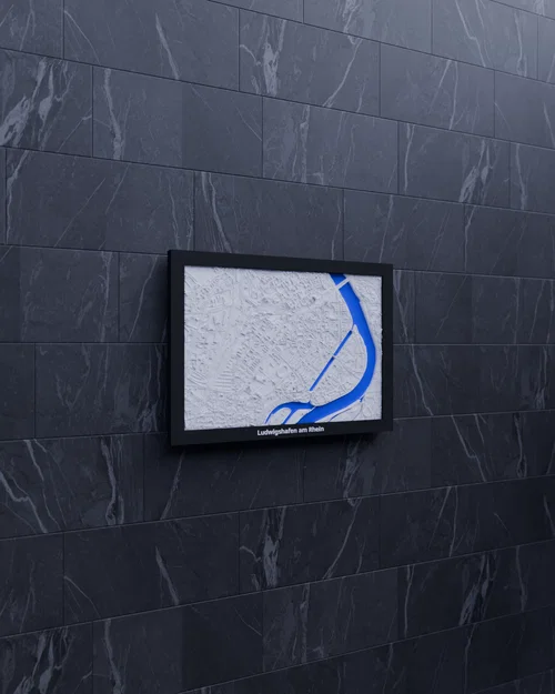 Ludwigshafen am Rhein, Đức - Mô hình địa hình 3D thu nhỏ - Image 4