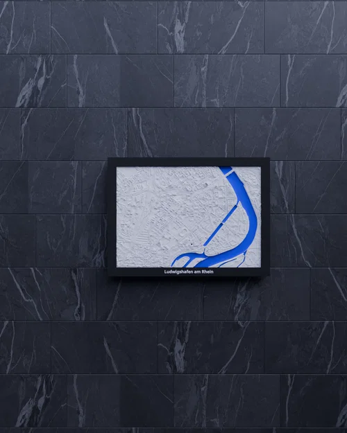 Ludwigshafen am Rhein, Đức - Mô hình địa hình 3D thu nhỏ - Image 6