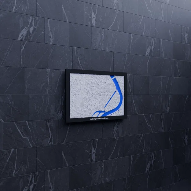 Ludwigshafen am Rhein, Đức - Mô hình địa hình 3D thu nhỏ - Image 7