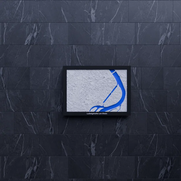 Ludwigshafen am Rhein, Đức - Mô hình địa hình 3D thu nhỏ - Image 8