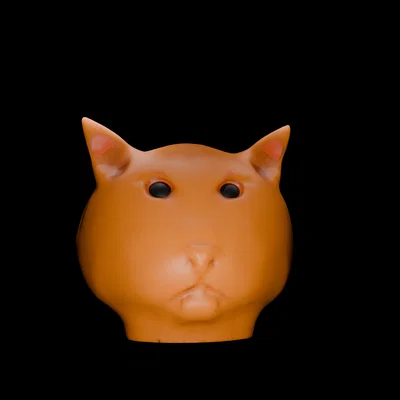 Mô hình đầu mèo vui nhộn (Cat Head) - In 3D nhanh không cần support