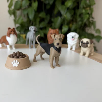 Mô hình 3D chó Airedale Terrier chân thực