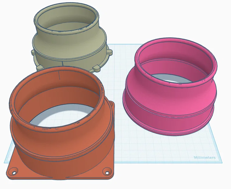 Bộ chuyển đổi ống thông gió 120mm sang 100mm cho máy in 3D P1S - Image 1
