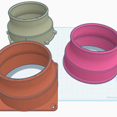 Bộ chuyển đổi ống thông gió 120mm sang 100mm cho máy in 3D P1S