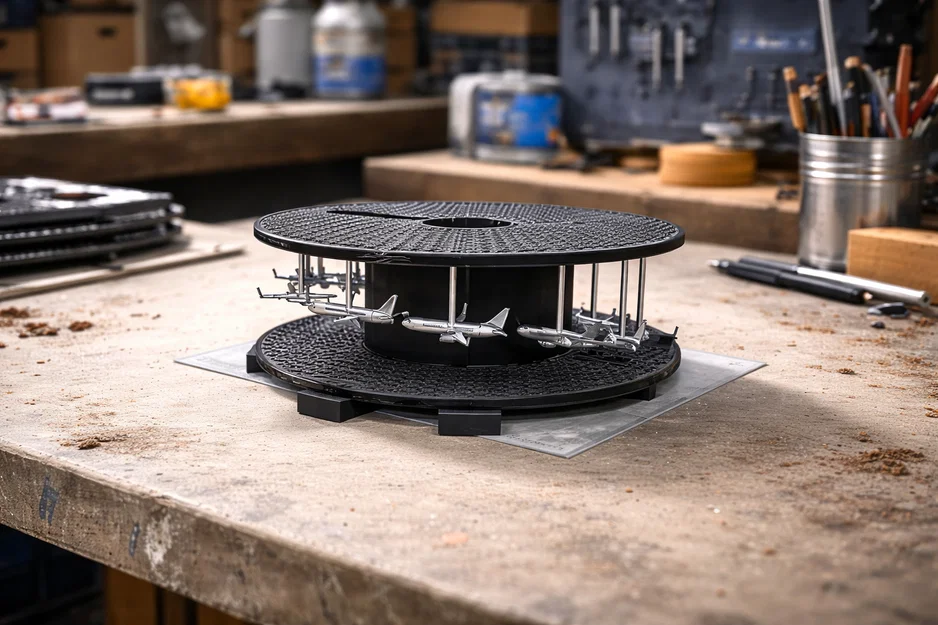 Mô hình cuộn dây in 3D tái chế với máy bay Boeing 737 chuyển động - Image 1