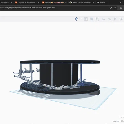 Mô hình cuộn dây in 3D tái chế với máy bay Boeing 737 chuyển động
