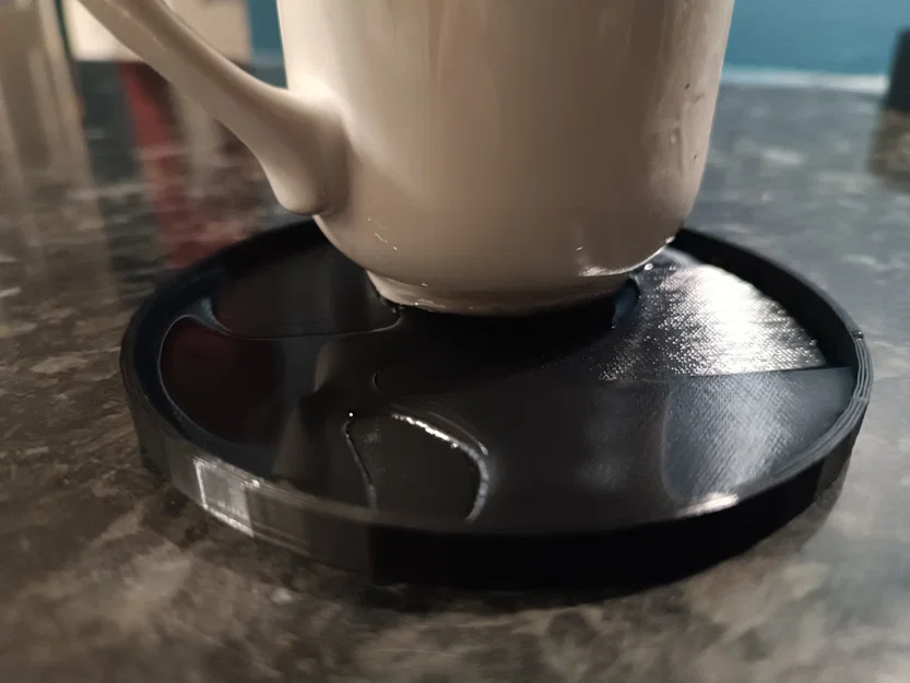 Bộ lót ly đơn giản có vành chống tràn kèm khay đựng tiện lợi - Image 4