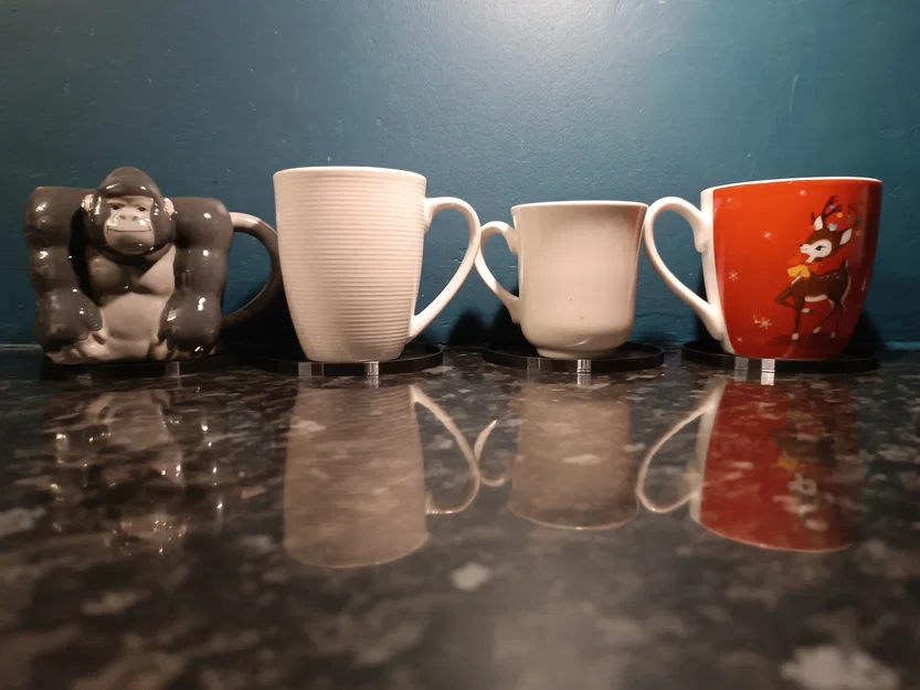 Bộ lót ly đơn giản có vành chống tràn kèm khay đựng tiện lợi - Image 7