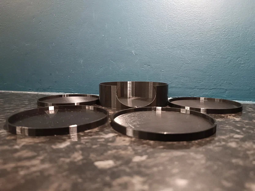 Bộ lót ly đơn giản có vành chống tràn kèm khay đựng tiện lợi - Image 8