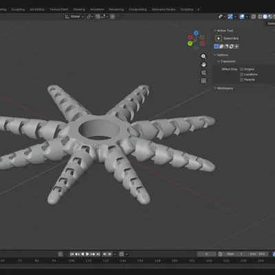 Mô hình bạch tuộc Flexi in 3D tùy chỉnh phần đầu sáng tạo