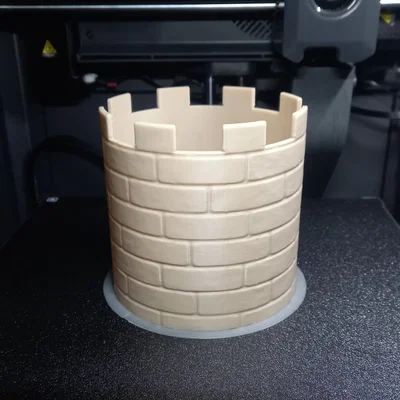 Chậu trồng cây hình tháp lâu đài - Mô hình 3D dễ in và đầy phong cách