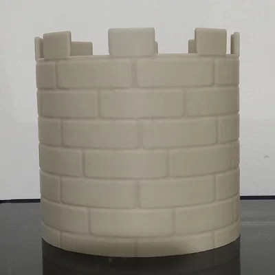 Chậu trồng cây hình tháp lâu đài - Mô hình 3D dễ in và đầy phong cách