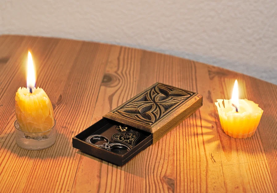 Hộp Đựng Trang Sức Gothic Trượt | Kiểu Hộp Quẹt Diêm - Image 4