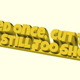 Biển báo 3D hài hước cho góc làm việc thợ mộc DIY