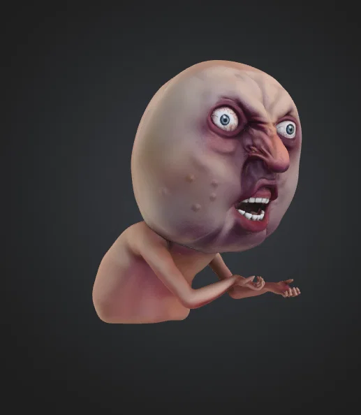 Mô hình 3D Why You No Guy Meme trang trí bàn làm việc - Image 1