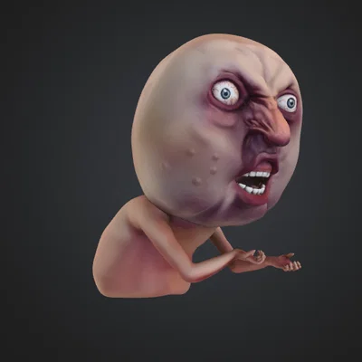 Mô hình 3D Why You No Guy Meme trang trí bàn làm việc