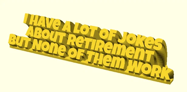 Biển để bàn hài hước về chủ đề nghỉ hưu - Mô hình 3D độc đáo - Image 1