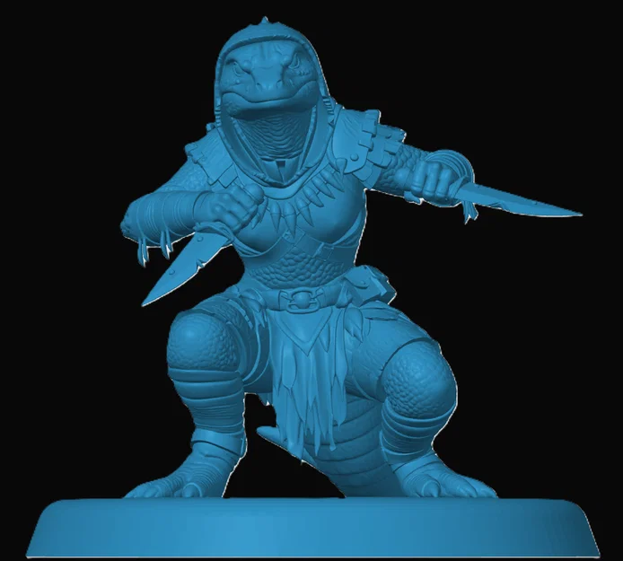 Mô hình Lizardfolk Rogue cho game RPG - Image 1