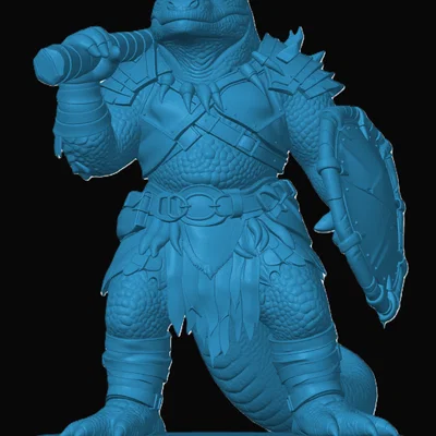 Mô hình chiến binh người thằn lằn - Lizardfolk Fighter