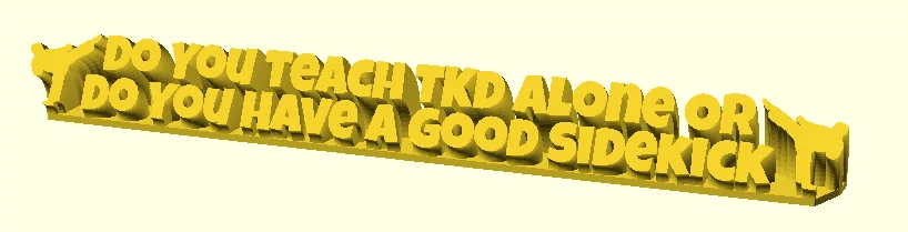 Biển tên để bàn võ thuật Taekwondo độc đáo in 3D - Image 1