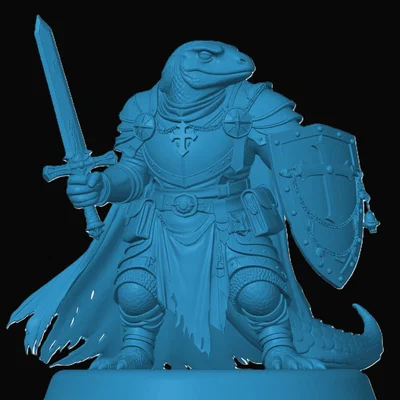 Mô hình Lizardfolk Paladin cho game nhập vai