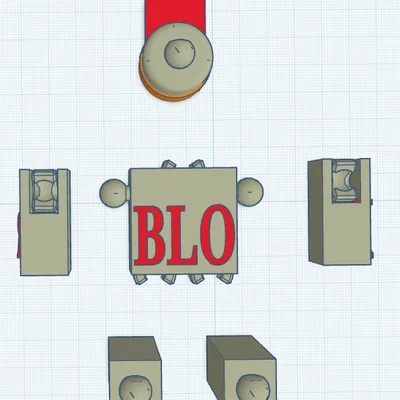 Mô hình 3D nhân vật ROBLOX Guest cổ điển cực chất