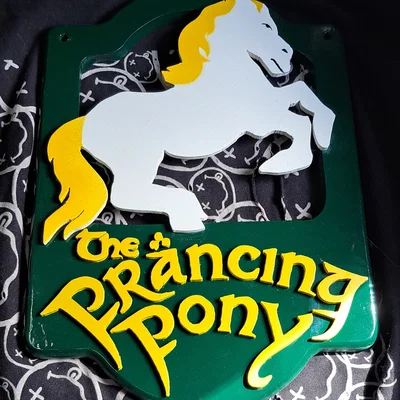 Mô hình 3D bảng hiệu quán trọ The Prancing Pony từ Chúa tể của những chiếc nhẫn